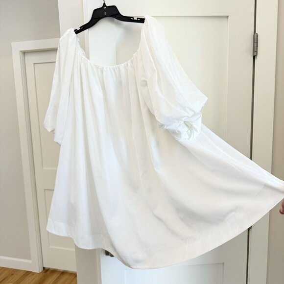Anthropologie Off-Shoulder White Mini Dress - Picture 8 of 13